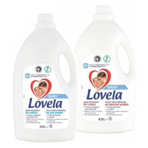 2x LOVELA Baby tekutý prací přípravek na bílé a barevné prádlo 4,5 l / 50 pracích dávek LOVELA Terezín