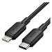 Vention USB 2.0 Type-C Male to Lightning Male 3A Cable 1M Black PVC Type