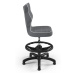 Entelo Dětská ergonomická židle bez koleček k psacímu stolu TMAVĚ ŠEDÁ Zvolte rozměr: dítě 133 -
