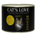 Cat's Love konzervy telecí a krůtí maso se šantou kočičí a lněným olejem 6× 200 g