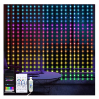 LED RGB Stmívatelný vánoční závěs WIZARD 400xLED/USB 2x2m + dálkové ovládání