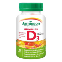 Jamieson Vitamín D3 Gummies 1000 IU 60 želatinových pastilek
