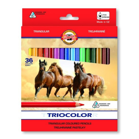Koh-i-noor pastelky TRIOCOLOR 3145, 36 barev Kohinoor