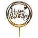 Zápich do dortu Happy Birthday v kruhu 10cm - Cakesicq