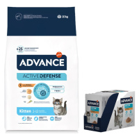 Advance granule 10 kg + kapsičky 12 x 85g - 50 % sleva - Kitten 10 kg + Kitten kuřecí