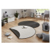 NORTHRUGS - Hanse Home koberce Kusový koberec Twin-Wendeteppiche 103096 black cream kruh – na ve