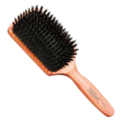 Eurostil Cushion Brush Wooden Boar - kartáče na rozčesávání vlasů, kančí štětiny 00328 - Paddle 