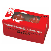 Sada kostek Ultra Pro Dungeons & Dragons Heavy Metal Red and White D20 - 2 ks