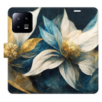 iSaprio flip pouzdro Gold Flowers pro Xiaomi 13