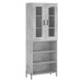 vidaXL Skříň highboard betonově šedá 69,5x34x180 cm kompozitní dřevo