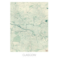 Mapa Glasgow, Hubert Roguski, 30 × 40 cm