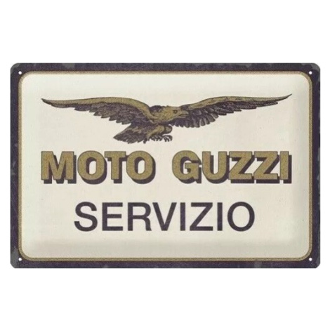 Plechová cedule Moto Guzzi Servizio, (30 x 20 cm) POSTERSHOP