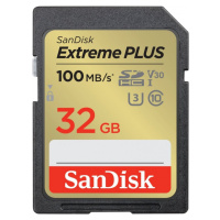 SanDisk SDHC karta 32GB Extreme PLUS (100 MB/s Class 10, UHS-I U3 V30)