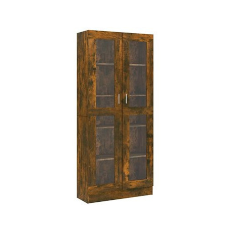 Shumee Vitrína kouřový dub 82,5 × 30,5 × 185,5 cm kompozitní dřevo