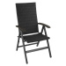 tectake 404570 zahradní židle ratanová melbourne - šedá - šedá