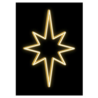 DecoLED LED světelný motiv hvězda,teple bílá,52x45cm EFD10WS1