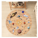 Kruhový koberec z korku - Vesmírné planety