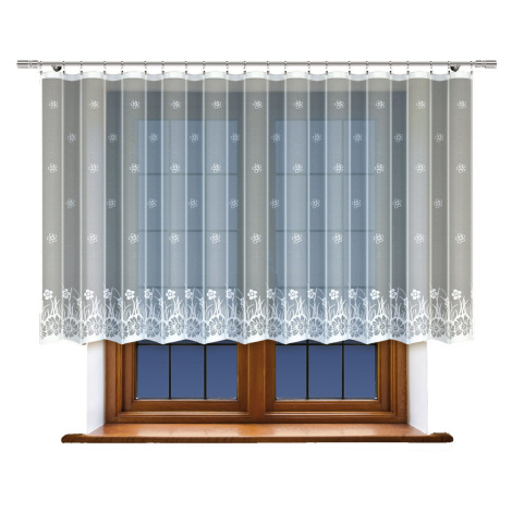 Dekorační žakárová záclona s řasící páskou DANIELA 120 bílá 300x120 cm MyBestHome MyBestHome PRO