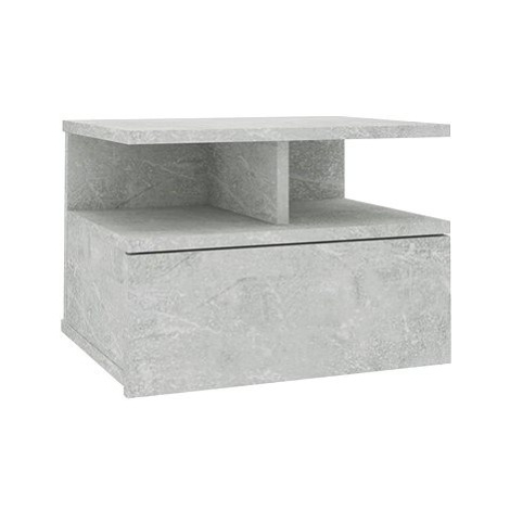Nástěnný noční stolek beronově šedý 40 x 31 x 27 cm dřevotříska SHUMEE
