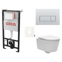 Cenově zvýhodněný závěsný WC set Alca do lehkých stěn / předstěnová montáž+ WC SAT Brevis SIKOAS