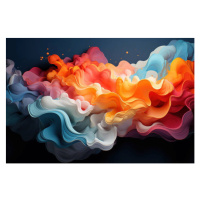 Ilustrace Multi layers color texture 3D papercut, Diego Thomazini, (40 x 26.7 cm)