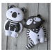 Tots-smarTrike textilní panenka Koala 380120 černobílá