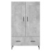 vidaXL Skříň highboard betonově šedá 69,5x31x115 cm kompozitní dřevo