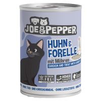 Joe & Pepper Cat kuřecí maso a pstruh s mrkví 6 × 400 g