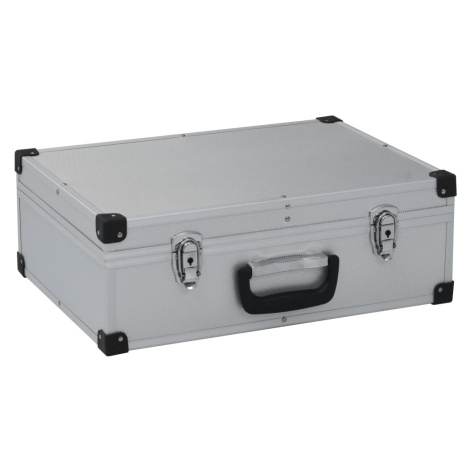 vidaXL Kufr na nářadí 46 x 33 x 16 cm stříbrný hliník