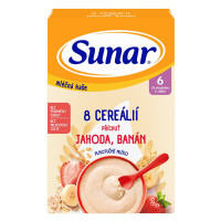 Sunar mléčná kaše s 8 cereáliemi jahoda, banán 210 g