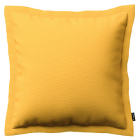 Dekoria Mona - potah na polštář hladký lem po obvodu, slunečně žlutá, 45 x 45 cm, Loneta, 133-40