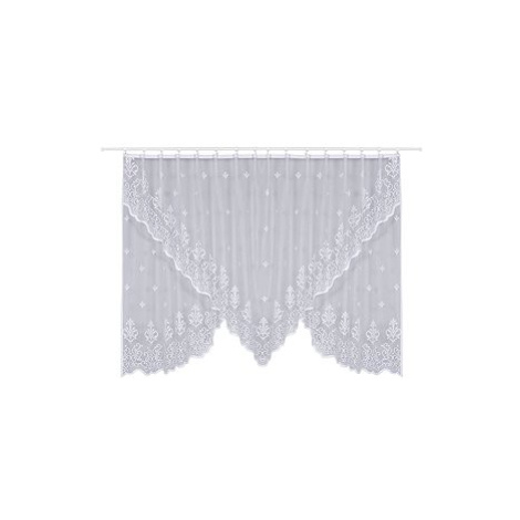 MyBestHome Dekorační oblouková krátká záclona na žabky ANNA bílá 300 × 150 cm