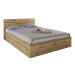 Dřevěná postel Arkadia 140x200 cm, dub dakota, bez matrace