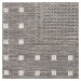 Luxusní oboustranný šedý koberec s ozdobným okrajem