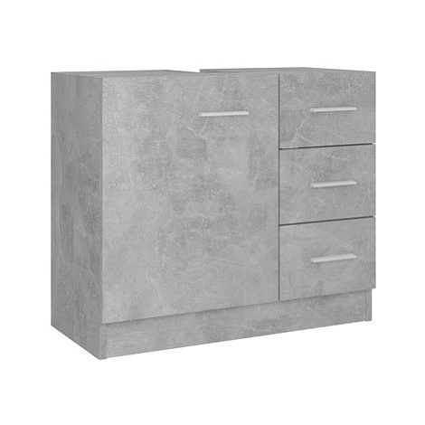 Shumee Skříňka pod umyvadlo - betonově šedá, 63 × 30 × 54 cm, dřevotříska
