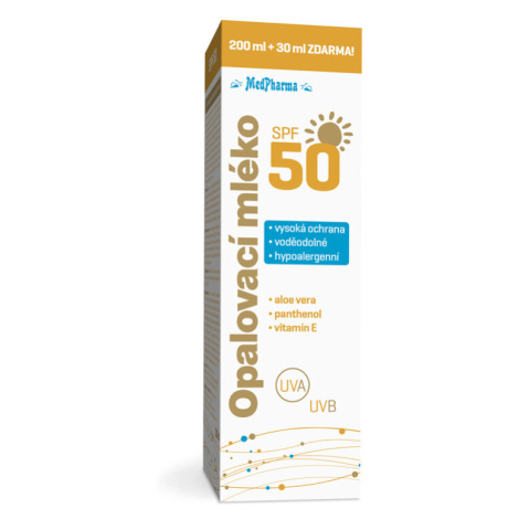 MedPharma Opalovací mléko SPF50 200ml+30ml ZDARMA