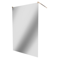 MEXEN/S KIOTO samostatně stojící sprchová zástěna 120 x 200, zrcadlové, růžové zlato 800-120-002