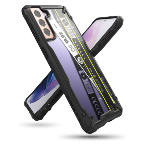 Ringke Fusion X Design pancéřové pouzdro na Samsung Galaxy S21 PLUS 5G black (Ticket band) (XDSG