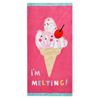 Růžová plážová osuška 160x76 cm I'm Melting - Catherine Lansfield