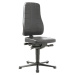 bimos Pracovní otočná židle All-in-One, s podlahovými patkami, koženka, černá