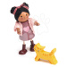 Dřevěná postavička s kočičkou kamarádka Ayana Tender Leaf Toys v růžovém kabátku