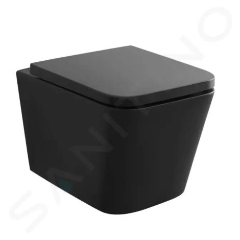 kielle 30111040 - Závěsné WC se sedátkem SoftClose, Rimless, matná černá