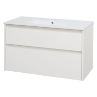 MEREO Opto, koupelnová skříňka s keramickým umyvadlem 101 cm, bílá CN912