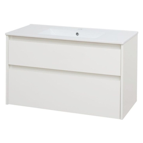 MEREO Opto, koupelnová skříňka s keramickým umyvadlem 101 cm, bílá CN912