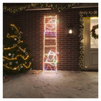 vidaXL Skládací Santa na žebříku s 552 LED 50 x 200 cm