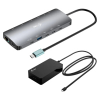 i-tec USB-C Metal Nano 3x Display Dock, 2x HDMI 1x USB-C video, PD 140W + Universal Charger 140W