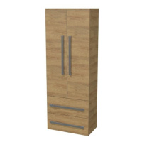 Koupelnová skříňka vysoká SAT Cube Way 60x163x33 cm dub Hickory CUBE3CHV60DH