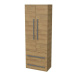 Koupelnová skříňka vysoká SAT Cube Way 60x163x33 cm dub Hickory CUBE3CHV60DH