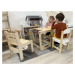 ELIS DESIGN Dětská dřevěná židlička k učicí věži 3v1 varianta: bez povrchové úpravy