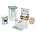 Dřevěná koupelna Dovetail Bathroom Set Tender Leaf Toys 6dílná sada s komplet vybavením a doplňk